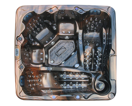 SPA702 Вана с джакузи 230x230 cm - луксозен хидромасажен спа център за тераса или градина