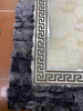 Луксозен килим от естествена овча кожа с дълга кожа - ръчна изработка, стил Versace