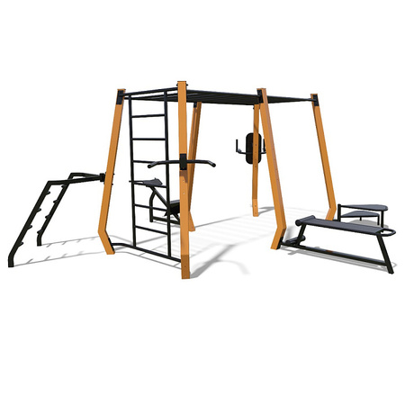 Avansert treningsstasjon MAX SM802 | Utendørs treningsanlegg med benk