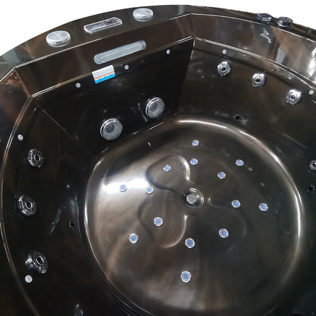 DELLA 916 Magma Gold hüdromassaažiga aiavann, antratsiitne korpus 170x170 cm - ainulaadne spaa teie aias.