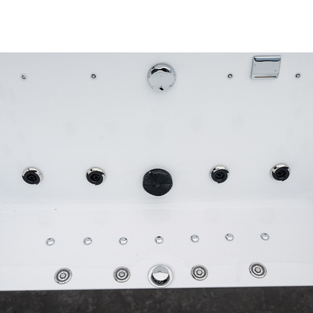 Namų SPA vonia Boston 926 Black | Ash 180x100 cm 46 purkštukai | Jacuzzi