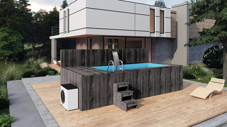 Premium spa baseins ar pretplūsmu 485x235 cm - luksusa dārza baseins peldēšanai un atpūtai