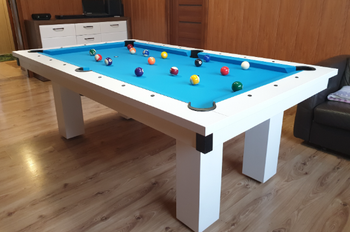 Billardtisch Hektor II – stabile 3-in-1-Lösung: Billard, Esstisch und Tischtennis