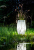 White Garden Pot Bari με φωτισμό