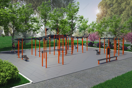 Banc avec support extérieur KF900.422 – équipement sportif pratique