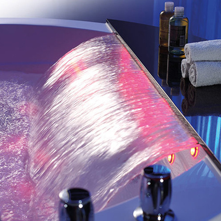 Whirlpool-Badewanne DELLA 916 mit brauner Verkleidung 170x170 cm – Eleganz und Luxus in Ihrem Badezimmer