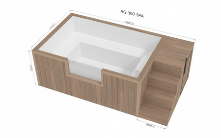 Самостоятелен градински басейн с аксесоари басейн Infinity - AG-300SPA