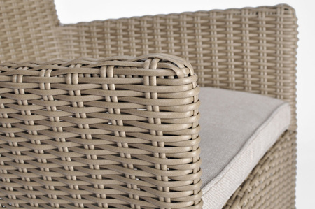 SONATA technorattan fåtölj - mörk beige