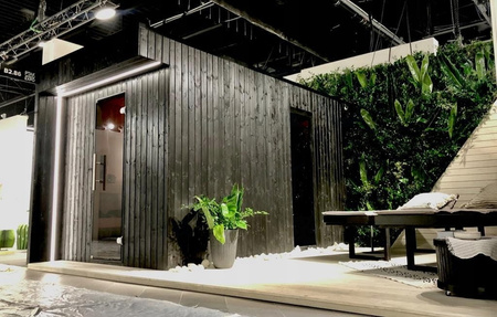 Sauna da esterno Musta per giardino 400x200 cm