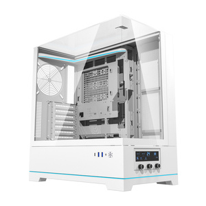 Darkflash DY450 θήκη υπολογιστή χωρίς ανεμιστήρες (λευκό)