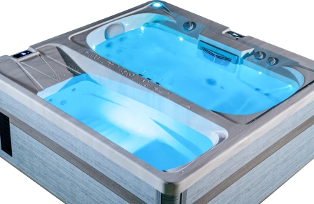 Luxury Swim Spa - двузоново джакузи за 3 лица със студена вода, идеално за релаксация и терапия