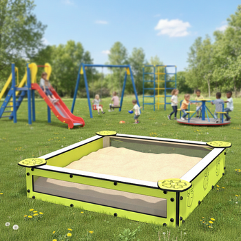 Sandbox 1,5 m con finestra TE338.1 – Sandbox perfetto per il giardino