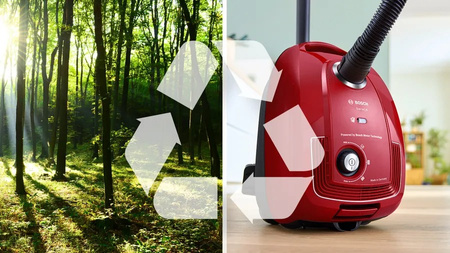 Bosch ηλεκτρική σκούπα με σακούλα Serie 4 BGB38RD2 – 600 W, σακούλα XL G ALL, αντιαλλεργικό φίλτρο PureAir 99,9%, PowerProtect