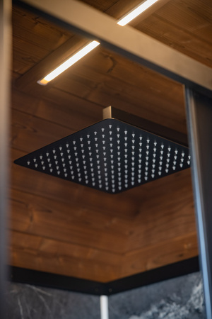 Nowoczesna sauna ogrodowa CUBE MODERNO PLUS SC - zewnętrzna z funkcją relaksacyjną