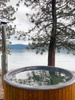Outdoor Sauna & Hot Tub Set | Finnish Barrel EDA | LUX HOT TUB 200