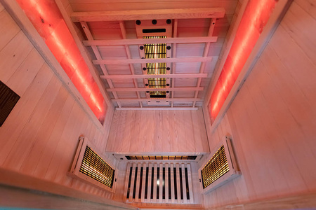 MO-RL1ST Infrasarkanā sauna ar sāls akmeni un turmalīniem | Wellness | Relax | Spa | Luxury Relaxation | Panorāmas stikls