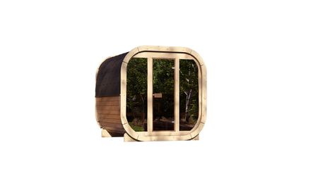 La sauna de exterior Eke 220 para 4-6 personas / Cocina eléctrica o de leña Harvia / Abeto nórdico de alta calidad (madera térmica de pino) | Bienestar | Relajación | SPA | Bienestar | Relajación | SPA | Estilo nórdico | Madera térmica