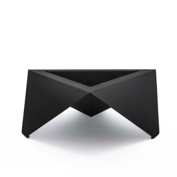 Designer-hagebålpanne Quality Spa TRIANGULAR — 3 mm stål, matt svart
