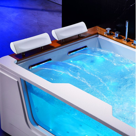 Baie SPA ZEFIR 934 cu hidromasaj | Jacuzzi | 192x131 cm | 44 jeturi | lemn de tec