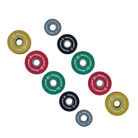 Fraktioneret belastningssæt: 2x 0,5/ 1,0/ 1,5/ 2,0/ 2,5 kg