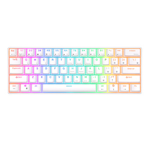 Royal Kludge RK61 RGB mehanska tipkovnica, rdeče stikalo (bela) (QWERTY)