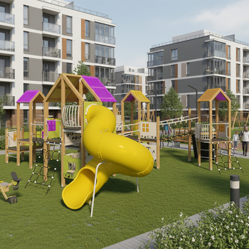 Dětské hřiště "Big city-12" TE942 - Moderní a všestranná herní sestava