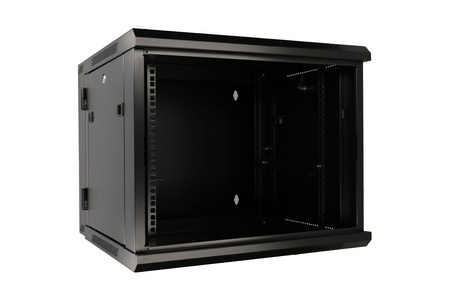 Extralink 12U 600x600 AZH Czarna | Szafa rack | montowana na ścianie, dwusekcyjna