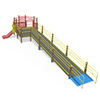 Speeltuin T601 — recreatiecomplex met hellingbaan, leuningen en glijbaan (EN 1176) voor kinderen