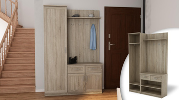 Armoire pour la salle avec salle de siège 130 - cintre | Garde-robe avec un miroir