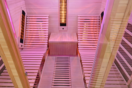 MO-RL4SL Infrapunasaun lamamistoolide ja soolakiviga | Wellness | Relax | Spa | Monteerimisvalmis | Skandinaavia stiilis