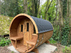 Zahradní sauna Barrel 250 4místná / Elektrická kamna Harvia Harvia nebo Harvia na dřevo / Vysoce kvalitní skandinávský smrk (Thermwood) | Wellness | Relaxace | Lázně | Relaxace | Přírodní dřevo | Připraveno k instalaci