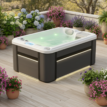 Jacuzzi de luxo OF-2002Pro – SPA exterior para 2 pessoas com hidromassagem e Bluetooth