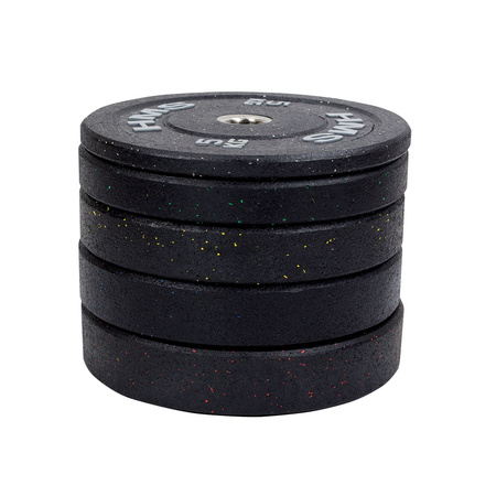 Paraurti rivestito in gomma in acciaio inox per dischi olimpici 5-25 kg