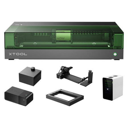 Laserová gravírka 2v1 xTool S1 40W - sada vše v jednom (černá)