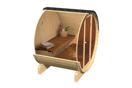 Sauna Extérieur EDA 160 – Sauna de Jardin Spacieux pour 3–4 Personnes avec Poêle Électrique, Idéal pour la Détente dans le Jardin