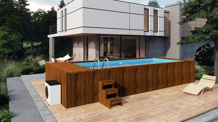 Premium SPA-pool med jacuzzi 685x300 cm – lyxig trädgårdspool med hydromassage och avkoppling