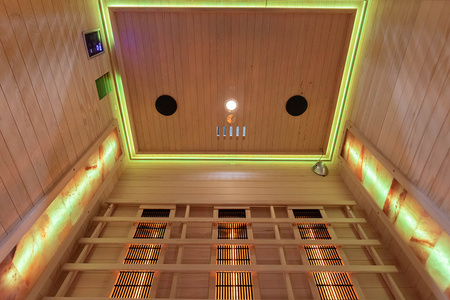 MO-RL3S Infrasarkanā sauna ar sāls akmeni | Wellness | Relax | SPA | Moderns dizains | Panorāmas stikls