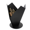Brasero de jardín refinado Y-FIRE QualitySPA — (acero 3 mm, negro mate), «Escultura vertical de fuego»