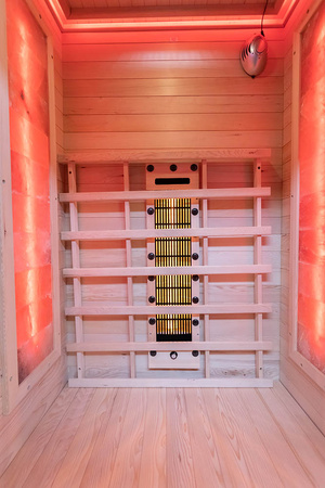 MO-RL1ST Infrasarkanā sauna ar sāls akmeni un turmalīniem | Wellness | Relax | Spa | Luxury Relaxation | Panorāmas stikls