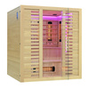 MO-RL4S XL Sauna de infrarrojos con piedra de sal | Wellness | Relax | SPA | Madera Natural | Madera Termotratada