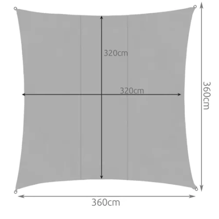 Napvitorla 3.6x3.6m Gardlov 23164