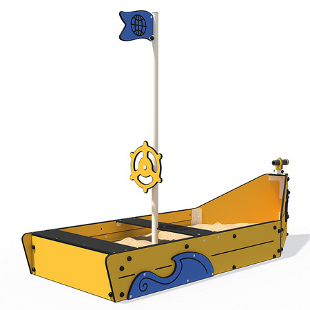 Sabbiera "Nave" LK315 – Sabbiera a forma di nave per bambini | Parco giochi