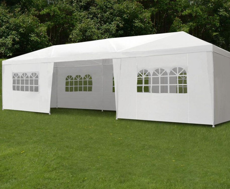 Carpa pabellón de jardín comercial 3x9 m 8 paredes blanco MultiGarden