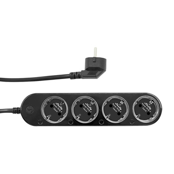 Smart 12A Shelly Power Strip 4 Gen4 Zigbee/Matter noir