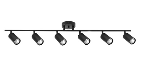 Taklampe Spot 6 x Gu10 Sort