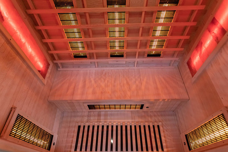 MO-RL3S Infrasarkanā sauna ar sāls akmeni | Wellness | Relax | SPA | Moderns dizains | Panorāmas stikls