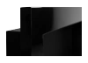 Biolareira suspensa 900x400, preto brilhante – estilo e calor sem fumo