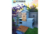 Gril en béton avec fumoir HELIOS (K4) – Construction 2-en-1 durable