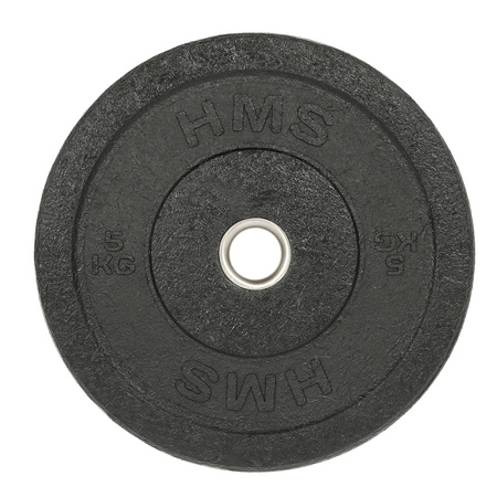Czarny Talerz Olimpijski Bumper 5 - 25 KG HMS