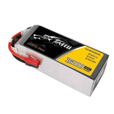 Batteri Tattu 16000 mAh 22,2 V 30C 6S1P LiPo AS150+XT150